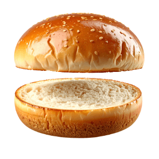 A burger with a bite taken out